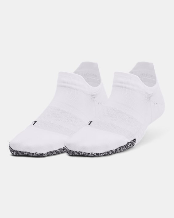 Paquete de 2 calcetines UA Breathe No Show Tab para mujer, White, pdpMainDesktop image number 0